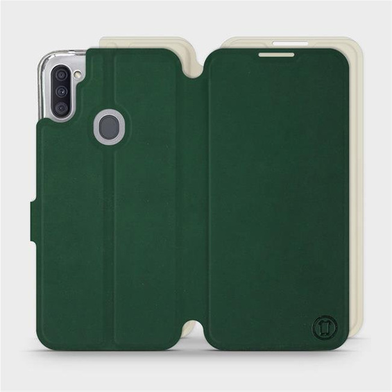 Etui Soft Touch do Samsung Galaxy M11 - wzór Miejska zieleń z platyną