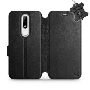 Phone Case Nokia 5.1 Plus - Design Black Leather