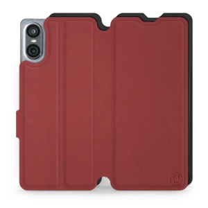 Phone Case Sony Xperia 10 VI - Design Dark Red with Black