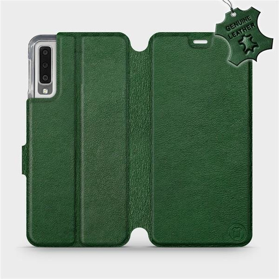 Phone Case Samsung Galaxy A7 2018 - Design Green Leather