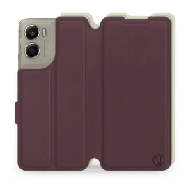Phone Case Motorola Moto G06 Power - Design Burgundy with Platinum