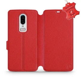 Hülle für OnePlus 6 A6000 - Farbe Red Leather
