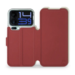 Phone Case Xiaomi 17 Pro Max - Design Dark Red with Platinum