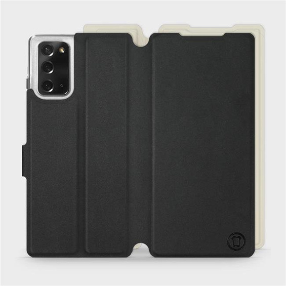 Etui Soft Touch do Samsung Galaxy Note 20 - wzór Satynowa czerń z platyną