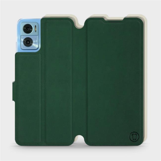 Phone Case Motorola Moto E22 - Design Green with Platinum