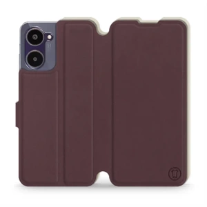 Etui Soft Touch do Realme 10 - wzór Matowy burgund z platyną