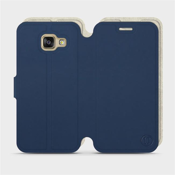 Etui Soft Touch do Samsung Galaxy A3 2016 - wzór Głęboki granat z platyną