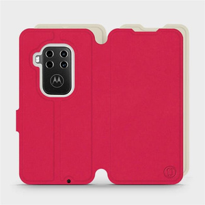 Phone Case Motorola One Zoom - Design Red with Platinum