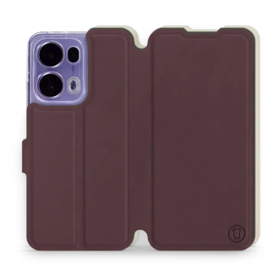 Phone Case OPPO Reno 13 Pro - Design Burgundy with Platinum