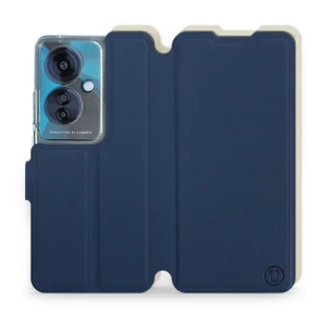 Etui Soft Touch do OPPO Reno 11F - wzór Głęboki granat z platyną