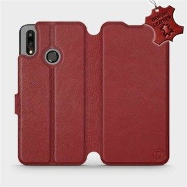 Phone Case Huawei P Smart 2019 - Design Dark Red Leather