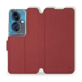 Phone Case OPPO Reno 11F - Design Dark Red with Platinum
