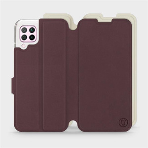 Phone Case Huawei P40 Lite - Design Burgundy with Platinum