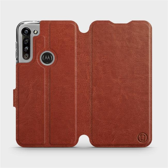 Etui do Motorola Moto G8 Power - wzór Brown&Orange
