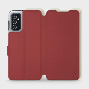 Phone Case Samsung Galaxy M52 5G - Design Dark Red with Platinum