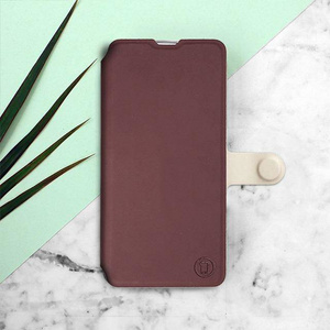 Etui Soft Touch do OnePlus 6 A6000 - wzór Matowy burgund z platyną
