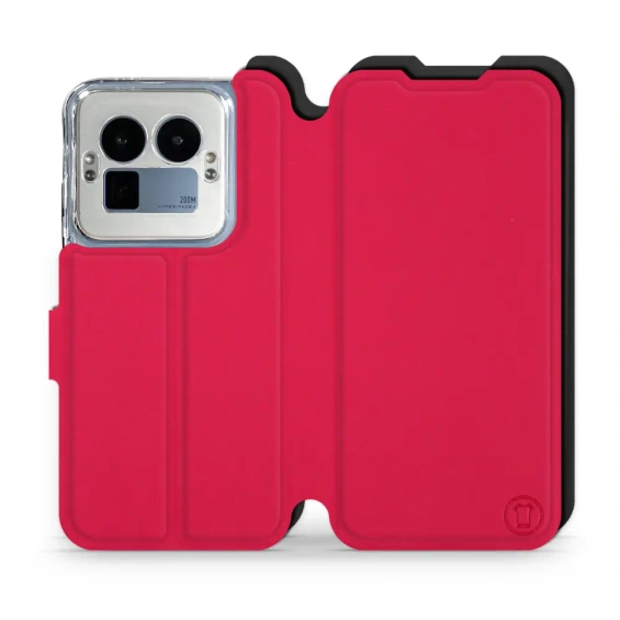 Etui Soft Touch do Realme GT 8 Pro - wzór Żywa czerwień z czernią