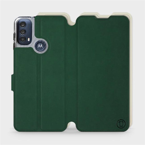 Etui Soft Touch do Motorola Moto E30 - wzór Miejska zieleń z platyną