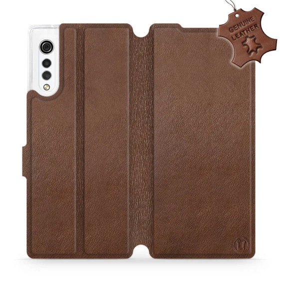 Phone Case LG Velvet - Design Brown Leather