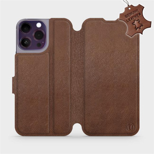 Phone Case Apple iPhone 14 Pro Max - Design Brown Leather