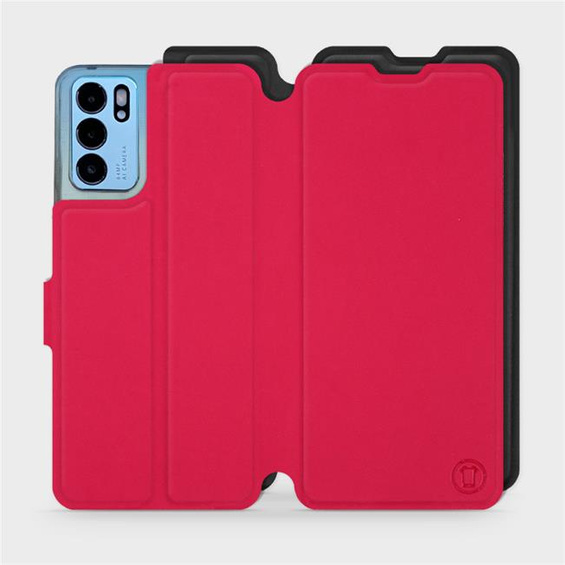 Etui Soft Touch do OPPO Reno 6 5G - wzór Żywa czerwień z czernią