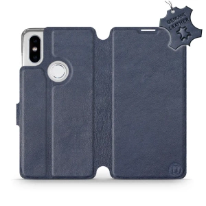 Phone Case Xiaomi Mi Mix 2S - Design Blue Leather