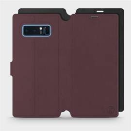 Phone Case Samsung Galaxy Note 8 - Design Burgundy with Black
