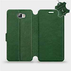 Etui ze skóry naturalnej do Huawei Y5 II - wzór Green Leather