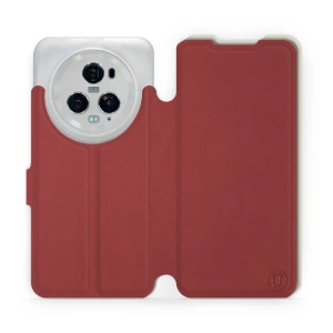 Phone Case Huawei Honor Magic5 Pro 5G - Design Dark Red with Platinum