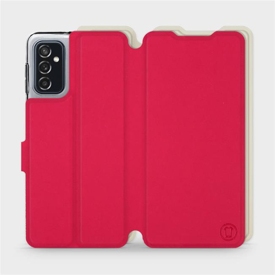 Etui Soft Touch do Samsung Galaxy M52 5G - wzór Żywa czerwień z platyną