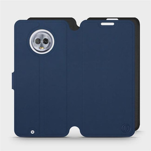 Etui Soft Touch do Motorola Moto G6 - wzór Głęboki granat z czernią