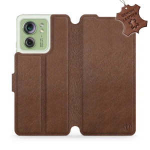 Phone Case Motorola Edge 40 - Design Brown Leather