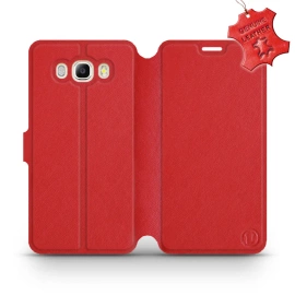 Phone Case Samsung Galaxy J7 2016 - Design Red Leather