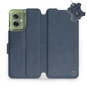 Hülle für Motorola Moto G55 5G - Farbe Blue Leather