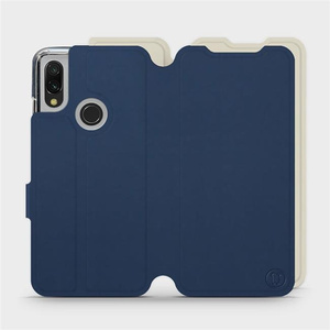 Phone Case Xiaomi Redmi 7 - Design Navy with Platinum