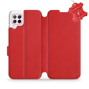 Phone Case Huawei P40 Lite - Design Red Leather