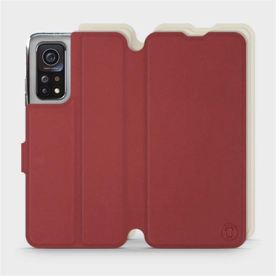 Phone Case Xiaomi Mi 10T Pro - Design Dark Red with Platinum