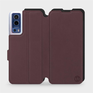 Phone Case Vivo Y52 5G - Design Burgundy with Black