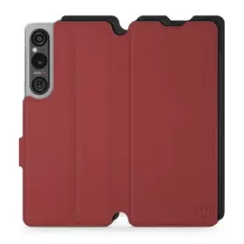 Phone Case Sony Xperia 1 V - Design Dark Red with Black