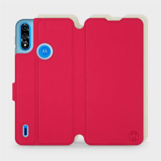 Phone Case Motorola Moto E7 Power - Design Red with Platinum