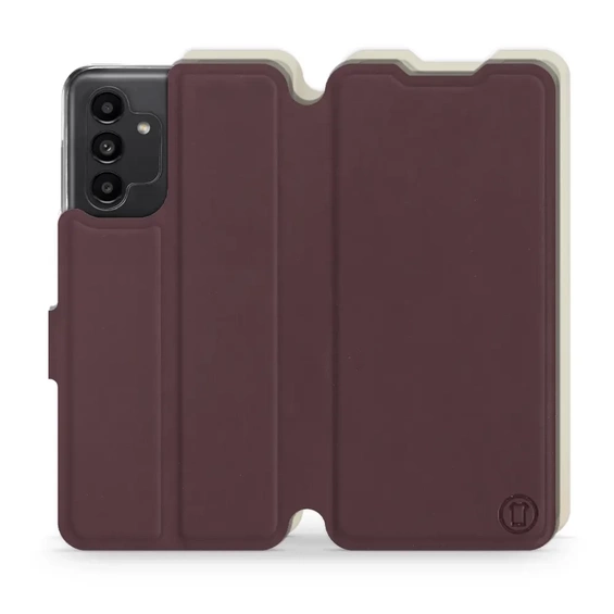 Phone Case Samsung Galaxy A13 5G - Design Burgundy with Platinum