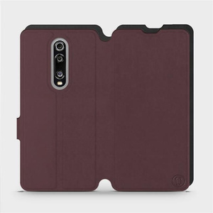 Phone Case Xiaomi Mi 9T - Design Burgundy with Black