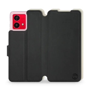 Phone Case Motorola Moto G84 - Design Black with Platinum