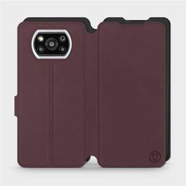 Phone Case Xiaomi POCO X3 Pro - Design Burgundy with Black