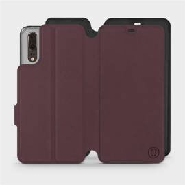 Phone Case Huawei P20 - Design Burgundy with Black