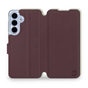 Hülle für Samsung Galaxy S25 FE 5G - Farbe Burgund mit Platin