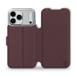 Phone Case Apple iPhone 17 Pro Max - Design Burgundy with Platinum