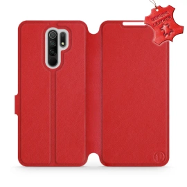 Phone Case Xiaomi Redmi 9 - Design Red Leather