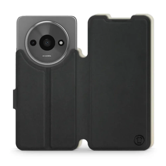 Hülle für Xiaomi Redmi A3 - Farbe Schwarz mit Platin