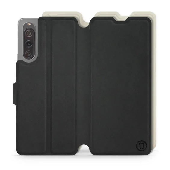 Hülle für Sony Xperia 10 V - Farbe Schwarz mit Platin